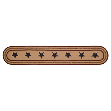 Potomac Jute Braided Table Runner Stencil Stars 13